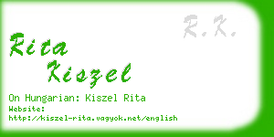 rita kiszel business card